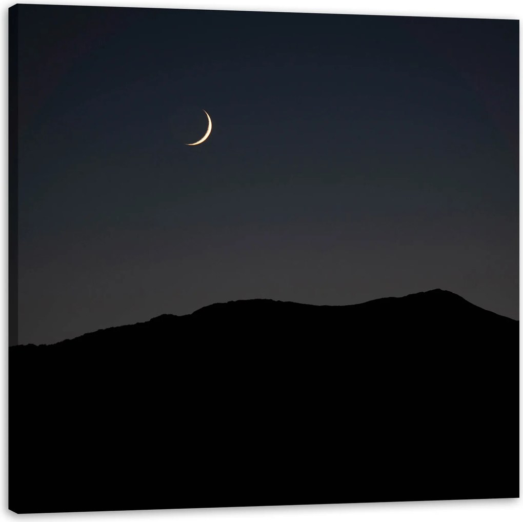 Vászonkép Természet Éjszaka Sötétség Hold Hegyek 50x50
