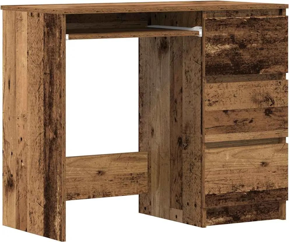 vidaXL antik fa szerelt fa íróasztal 90x45x76 cm