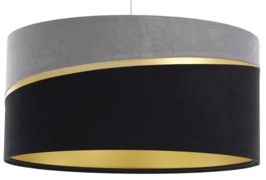 Csillár zsinóron SWING 1xE27/60W/230V fekete/szürke/arany