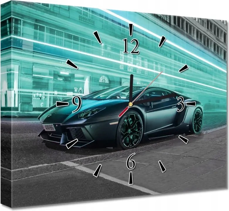 Falióra 40x30 Szuper autó Türkiz