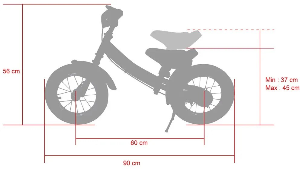 Deuba Street Pirate gyerek futóbicikli - fekete