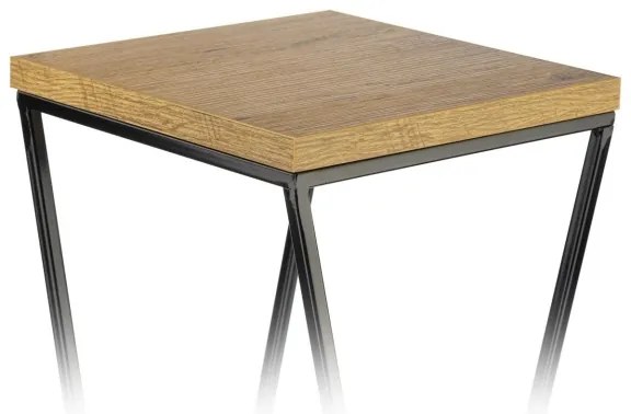 LOFT virágtartó állvány 70x24 cm fekete/barna