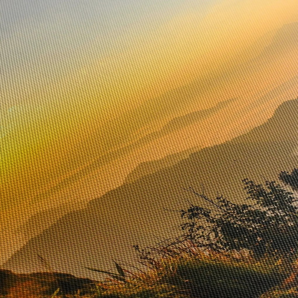 Egy völgy képe a reggeli ködben (90x60 cm)