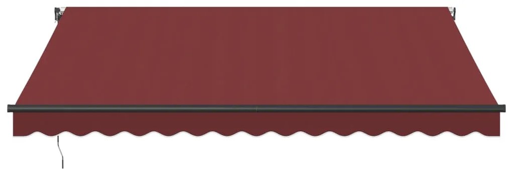 burgundi vörös automata kihúzható LED-es napellenző 400x300 cm