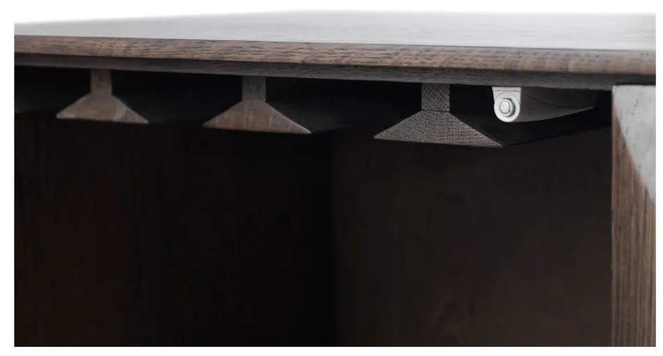 Sötétbarna szekrény 90x130 cm Latina – Unique Furniture