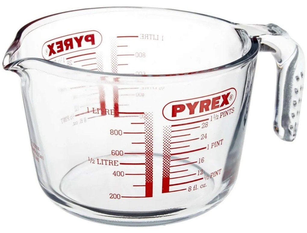 Pyrex üveg mérőpohár 1 l, 16 x 11 cm, 16 x 11 cm, 1000 ml
