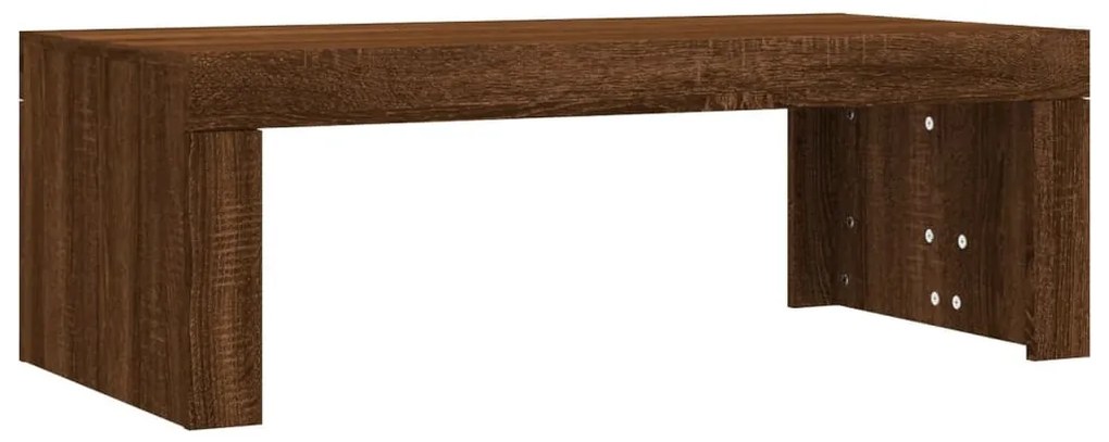 Barna tölgyszínű szerelt fa dohányzóasztal 102 x 50 x 36 cm