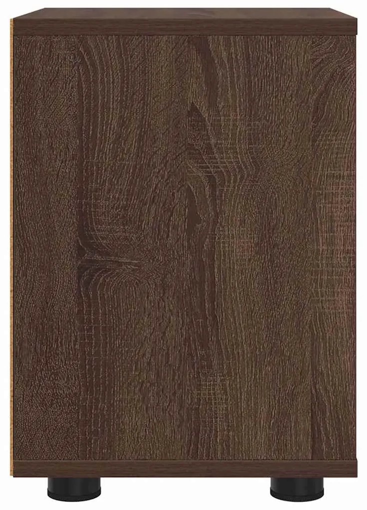 vidaXL Éjjeli asztal fiókkal Barna Tölgy 30,5 x 30 x 43 cm Faanyag