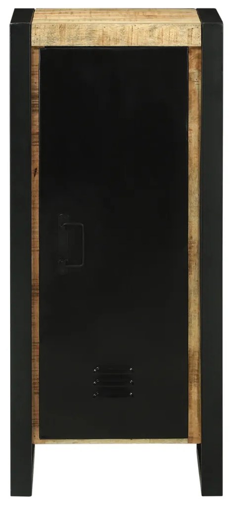 Fürdőszoba Fali Szekrény 40x35x90 cm Tömör Durva Fa Mangó