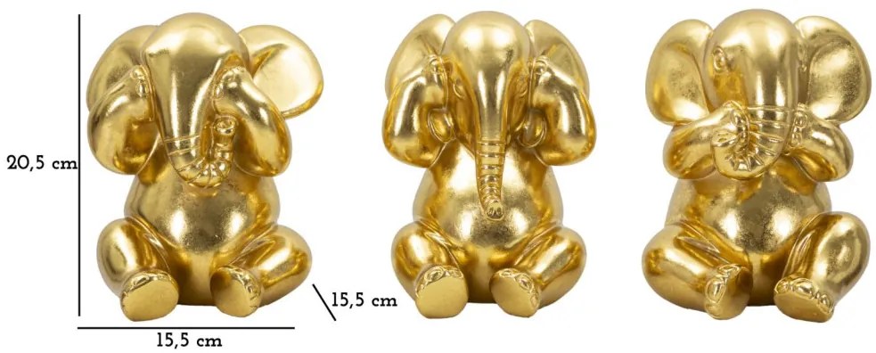 Elefánt készlet 3 db ø 15,5x20,5cm