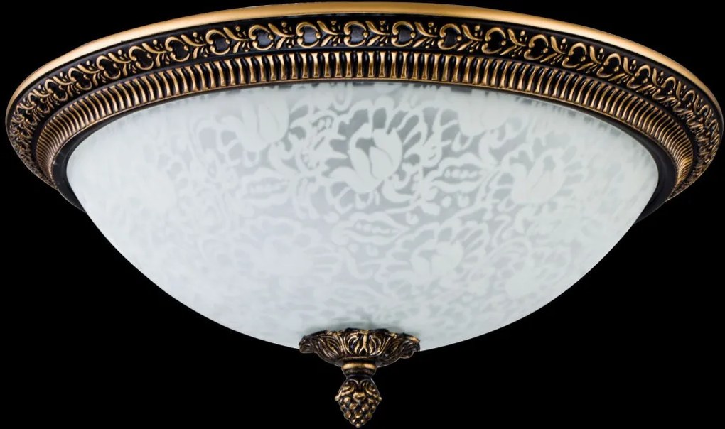 MAYTONI C908-CL-03-R PASCAL Klasszikus Mennyezeti Lámpa Antik Bronz, Fehér E27 IP20