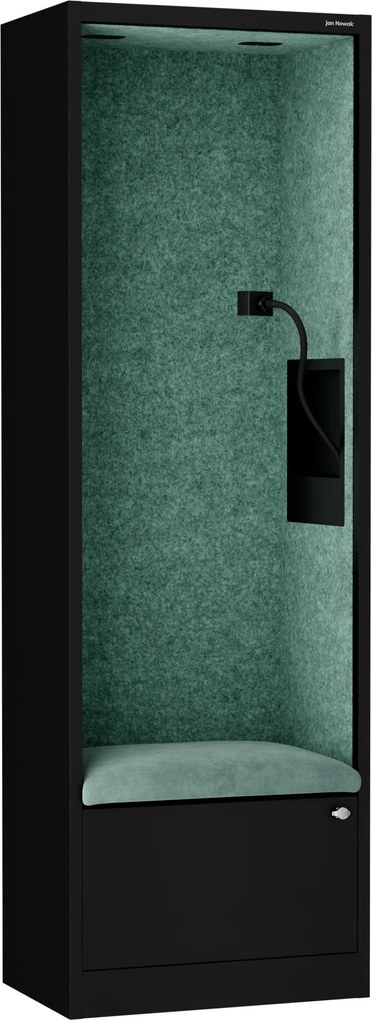 Sally 600mm korpus Czarny - siedzisko Zielony