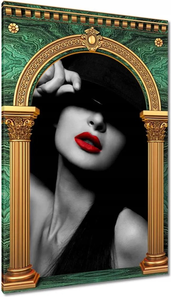 Vászonkép 40x60 Vörös ajkak Rúzs