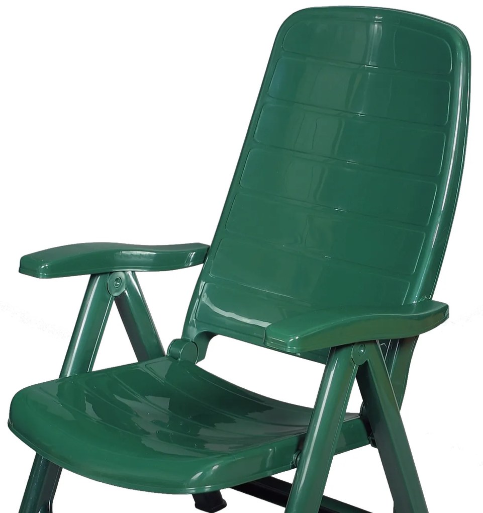 FLAIR KERTI SZÉK 62X70X109 CM MAGASTÁMLÁS ZÖLD 5 POZÍCIÓBAN ÁLLÍTHATÓ