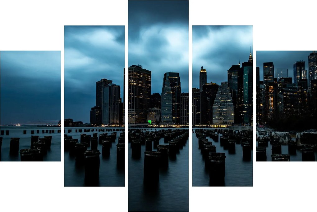 Kép - Kilátás a New York-i felhőkarcolókra (150x105 cm)