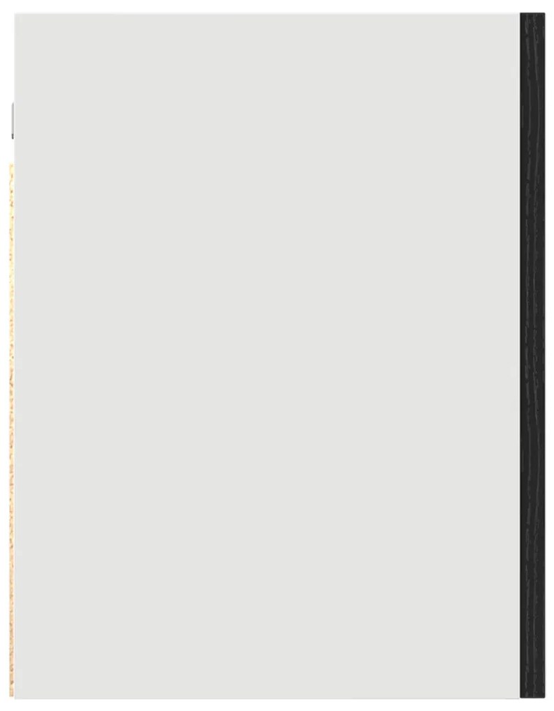 vidaXL Fekete Tölgy Függő Szekrény - 60x31x60 cm, Mérnöki Fából Készült