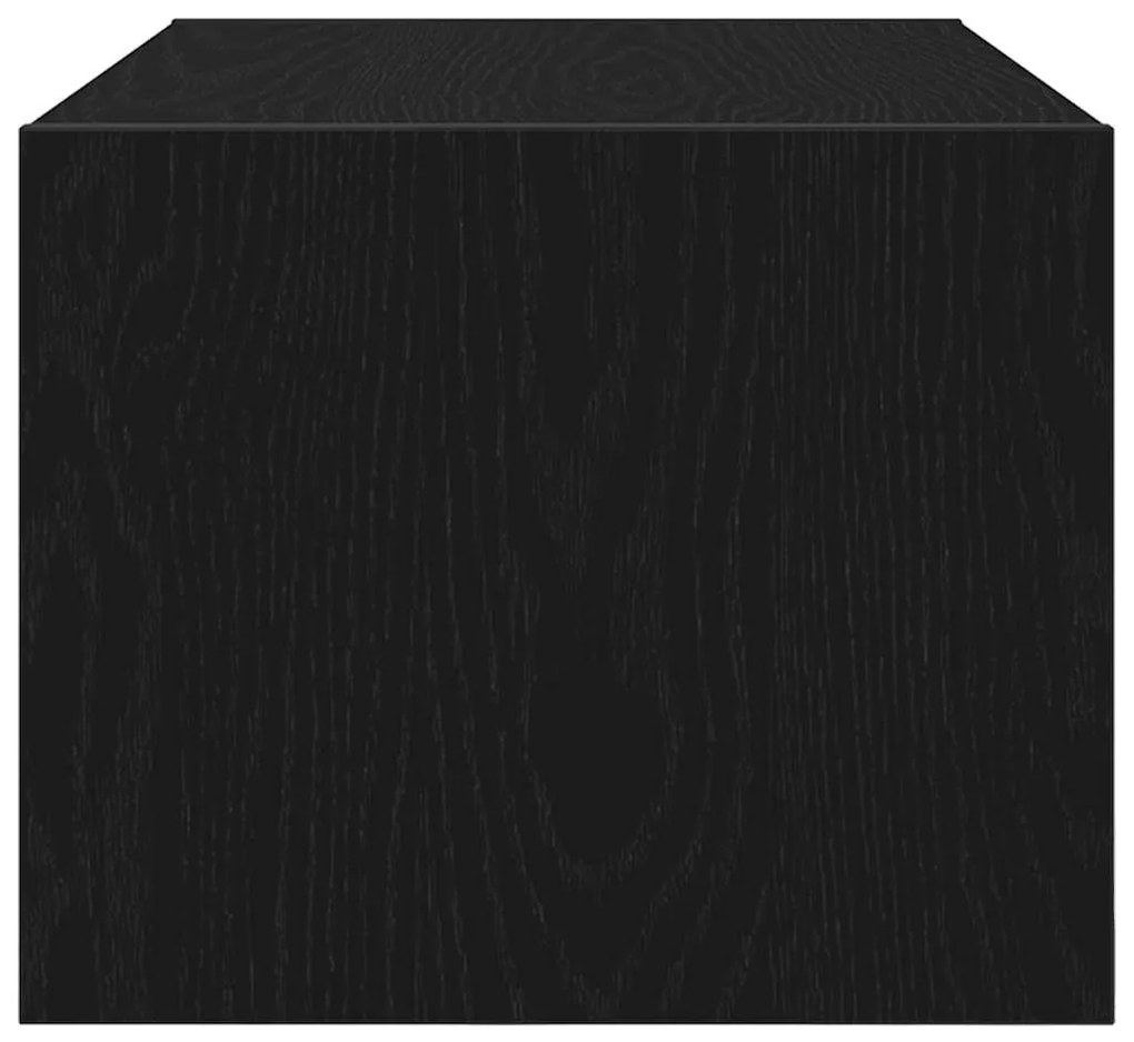 2 db fekete tölgy színű szerelt fa TV-szekrény 60x31x25,5 cm