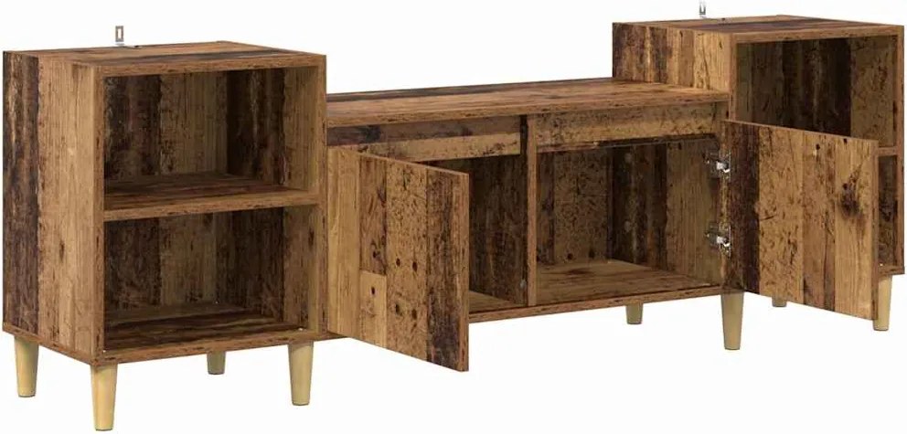 vidaXL TV szekrény Öreg fa 160 x 35 x 55 cm Faanyag