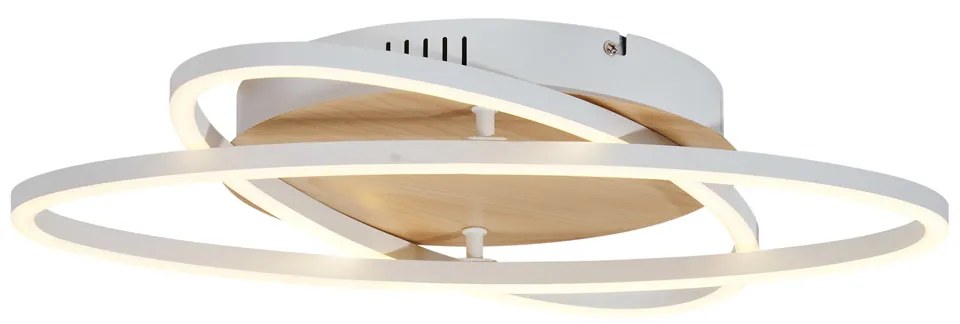 Mennyezeti lámpa fehér fával, LED-del, 3 lépésben dimmelhető, 2 lámpás - Kane