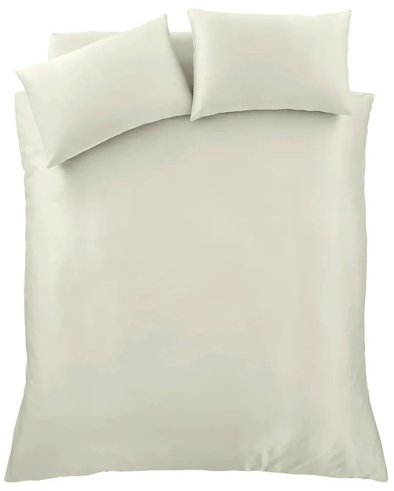 Bézs kétszemélyes szatén ágyneműhuzat 200x200 cm Silky Soft – Catherine Lansfield