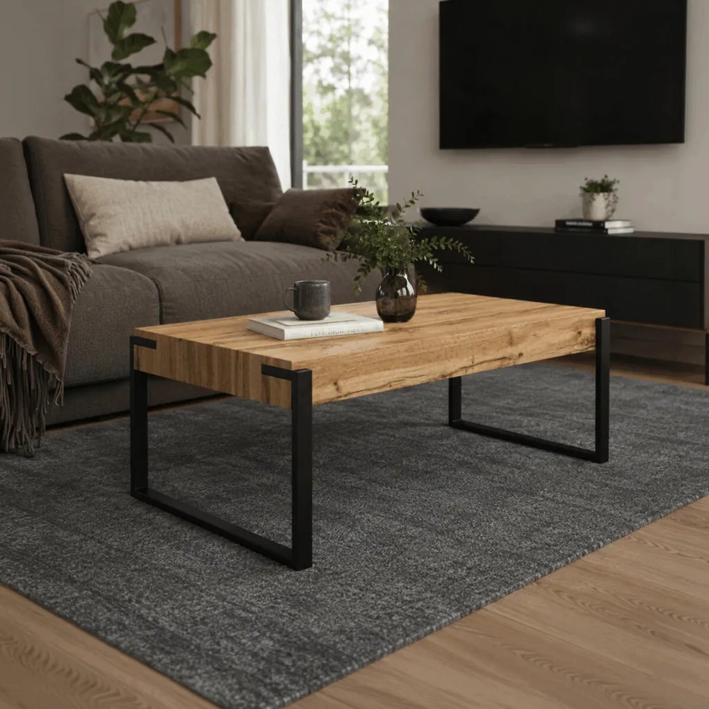 Dohányzóasztal 110 × 60 cm, MDF, vadtölgy AHG-250 OAK