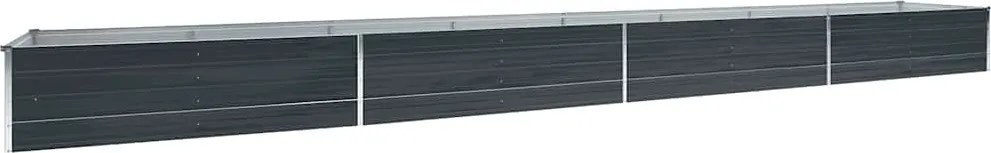 vidaXL antracitszürke horganyzott acél kerti magaságyás 600x80x45 cm