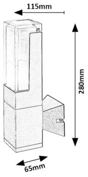 Rabalux 77126 - DARVAS LED kültéri fali lámpa 7W, IP54, 230V
