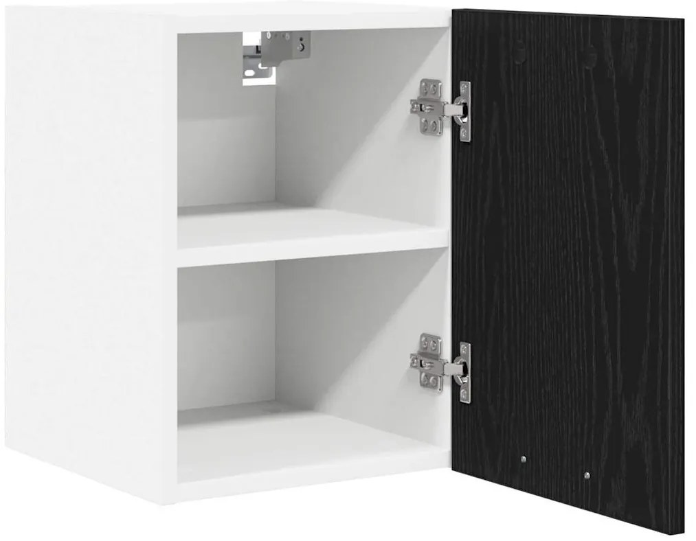 Függő szekrény Riga 2 pcs Fekete tölgy és fehér 30 x 31 x 40 cm