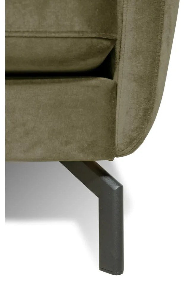 Magic zöld bársony sarokkanapé, bal oldali - Scandic