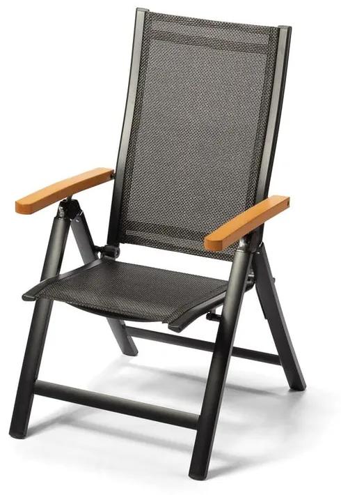 Comfort állítható alumínium szék karfával, fa díszítéssel - Debut