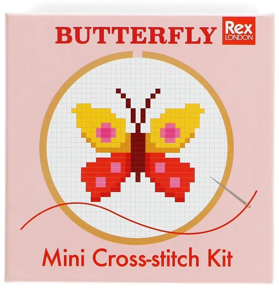Kreatív készlet Cross-stitch Kit Butterfly – Rex London