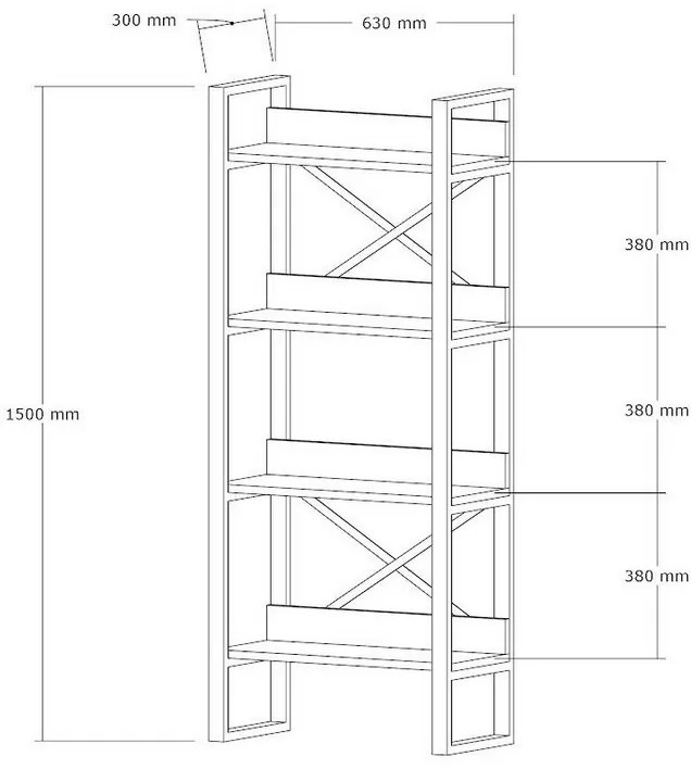 Adisa Walnut polcállvány