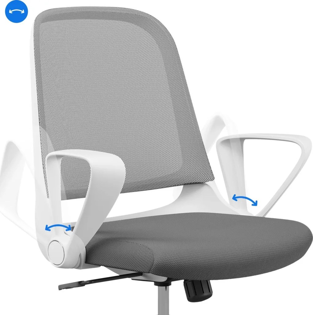 SENSE7 Sopty irodai forgószék, fehér és szürke