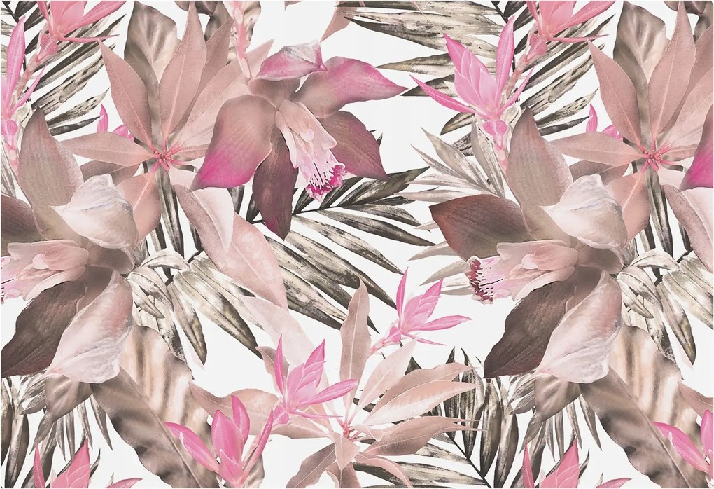 Flizelin Dekoratív fotótapéta Hálószobába Egzotikus virágok 152x104