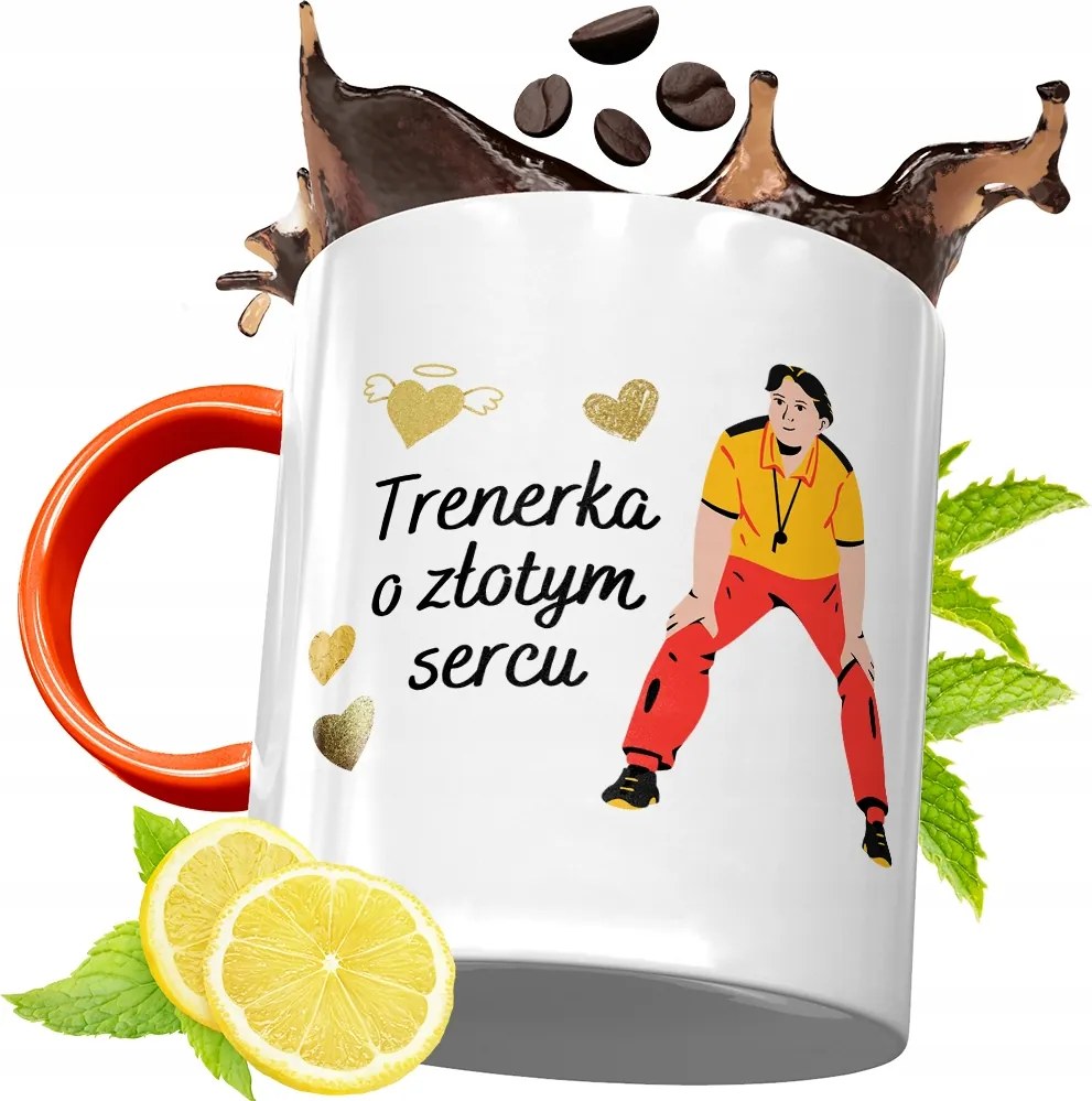 Narancssárga Bögre Edzőnek Ajándék fényképes nyomattal