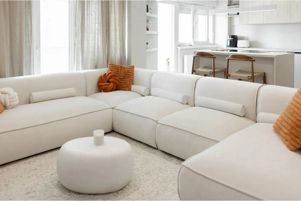 Krémszínű sarokkanapé (jobb oldali) Flex Felix – Miuform