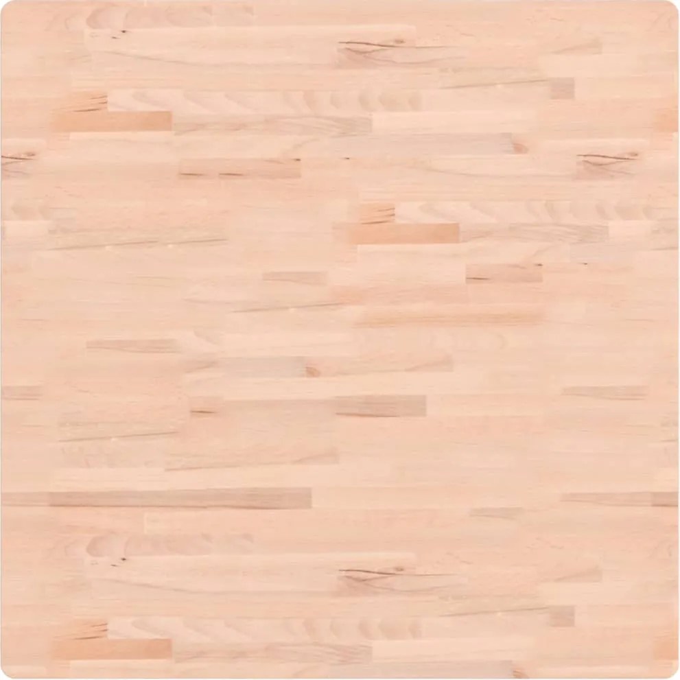 vidaXL tömör bükkfa négyzet alakú asztallap 90x90x4 cm