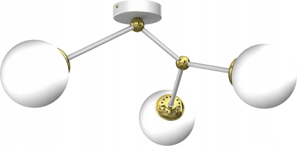 Mennyezeti lámpa fehér arany gömbök nappali hálószoba szoba glamour Joy 3 XX