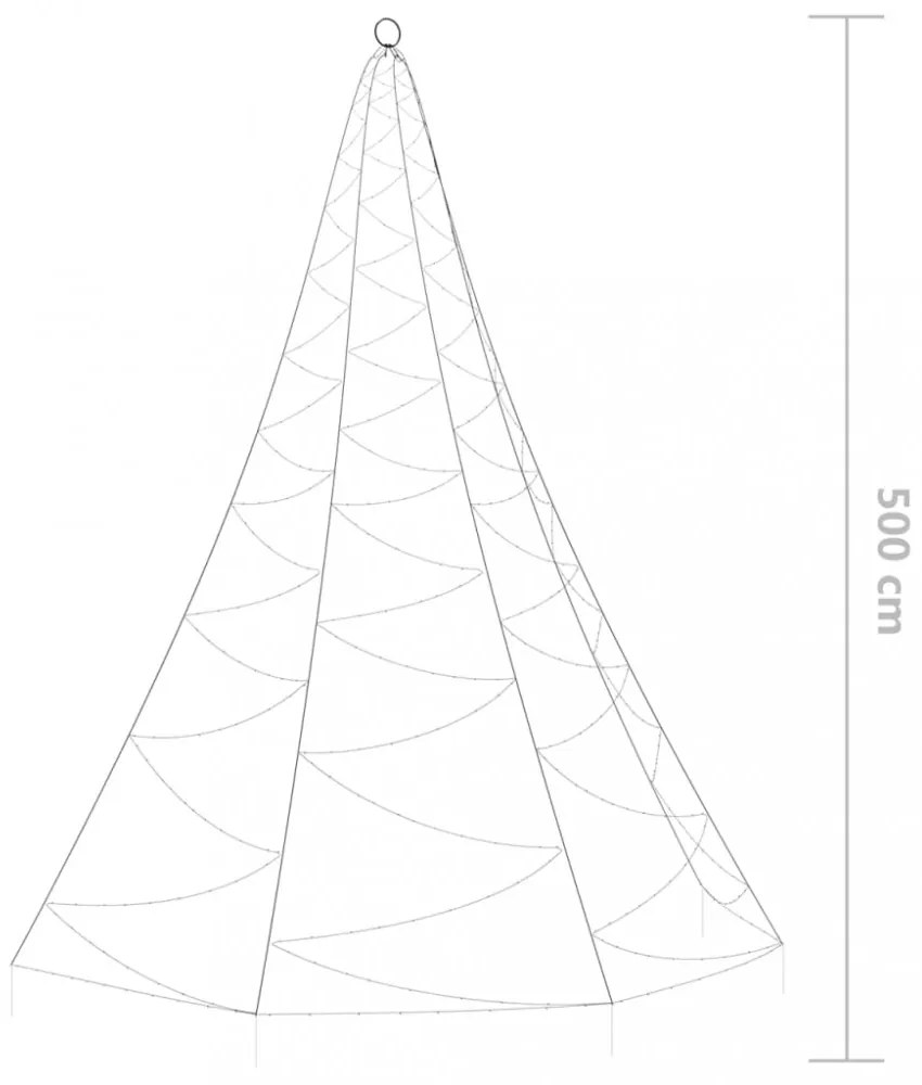 fémhorgos fali fa 720 kék LED-del 5 m