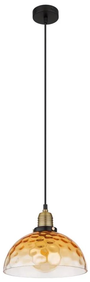 Globo 15786H1 - Csillár zsinóron SALVY 1xE27/60W/230V átm. 25 cm narancs