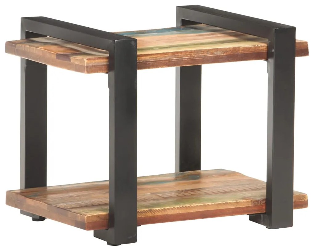 Tömör újrahasznosított fa éjjeliszekrény 50 x 40 x 40 cm