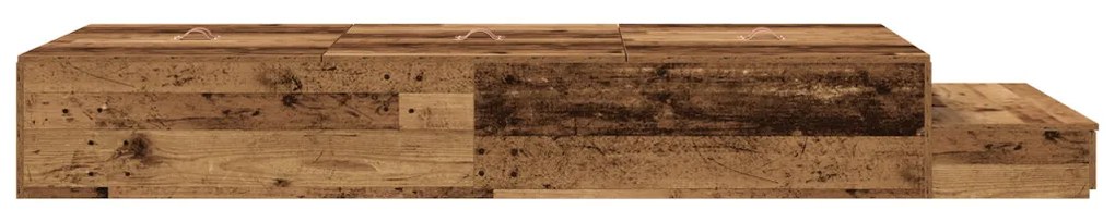 Tárolóágykeret Régi Fa 80x200 cm
