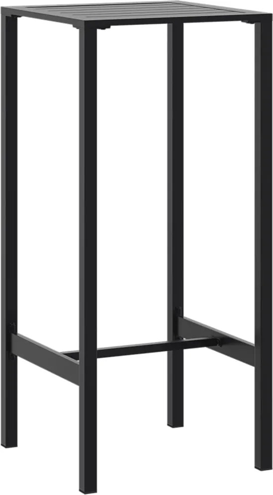 vidaXL fekete porszórt acél bárasztal 50 x 50 x 110 cm