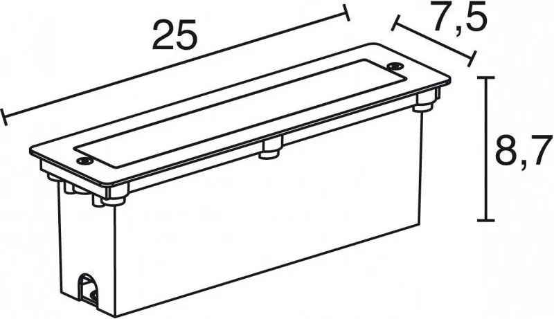 NOVOLUX 544A-L0105A-30 DAS Kültéri Falba Építhető Lámpa Ezüst LED IP65