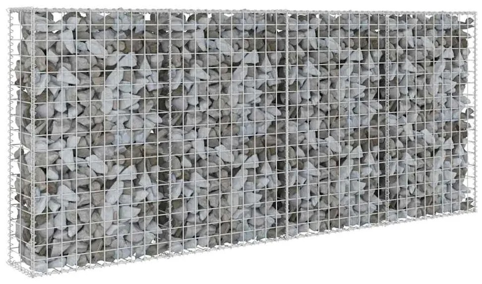 vidaXL horganyzott acél gabion fal fedéllel 200 x 20 x 85 cm