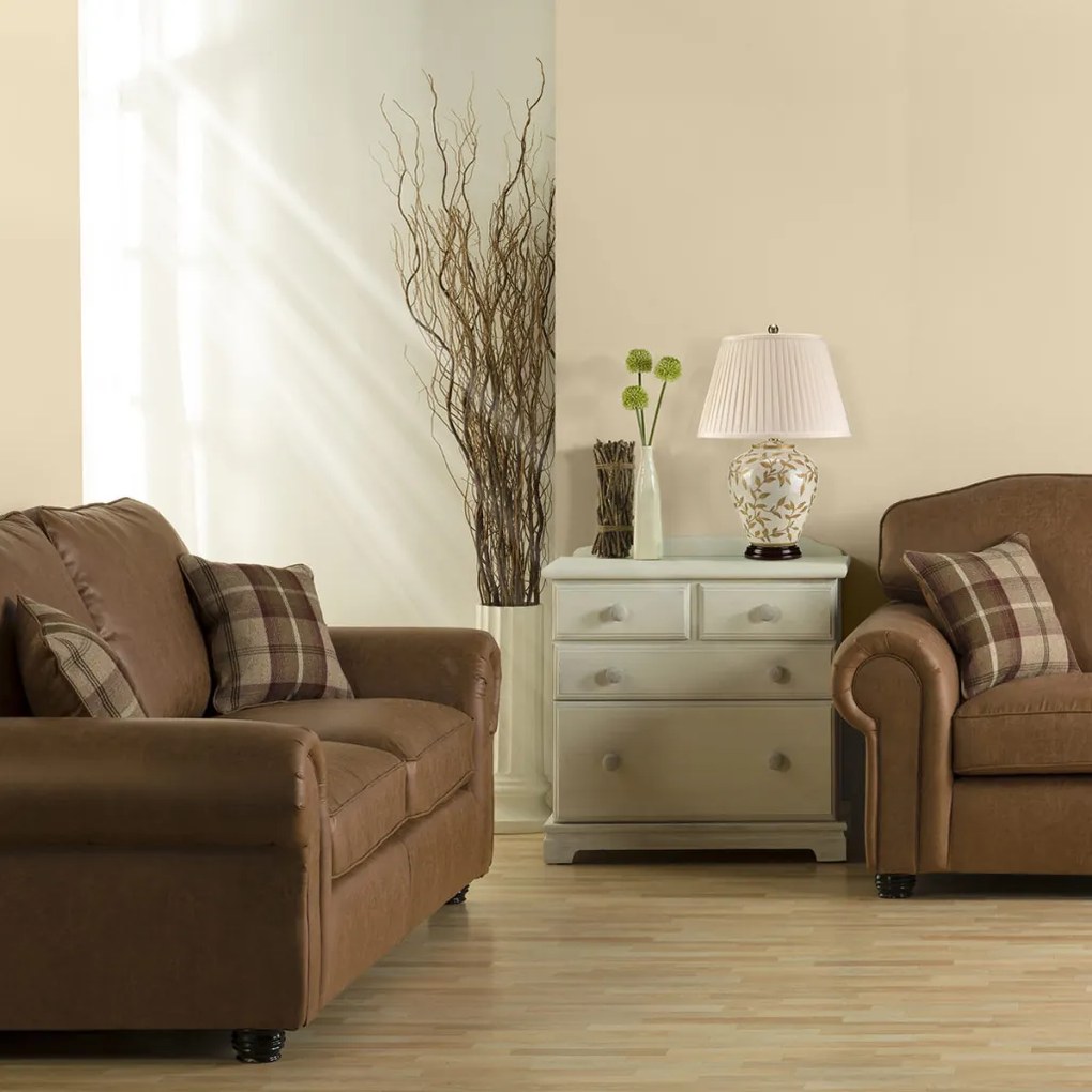Elstead Lighting Leaves Brown Gold LEAVES-BR-GL-TL Asztali lámpa 1x60W/E27