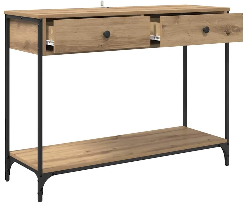 Konzolasztal fiókkal Artisan tölgy 100 x 34,5 x 75 cm Faanyag