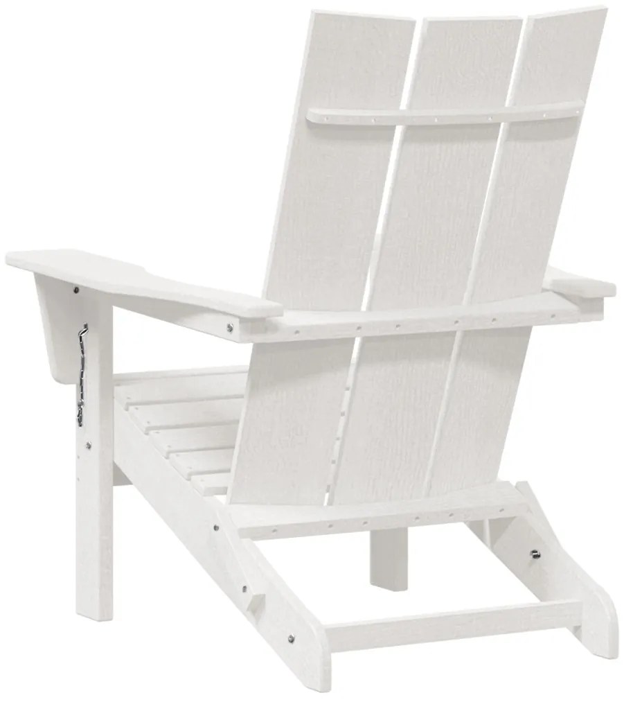 Összecsukható Adirondack székek 2 db Fehér 74.5x80.5x90 cm HDPE