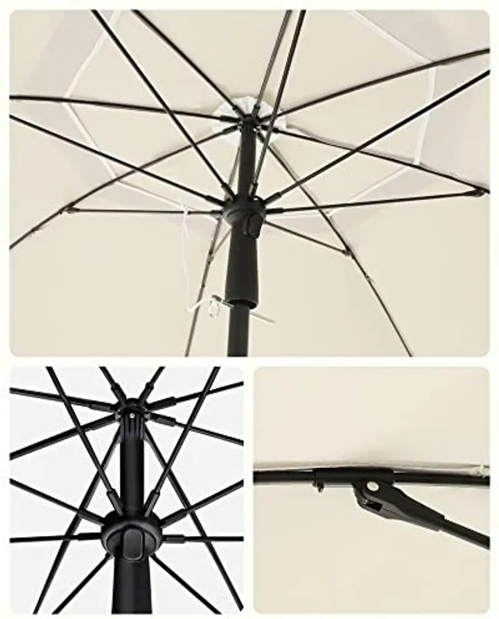 Napernyő 160 cm, Napvédelem UPF 50+, 30°-ban dönthető, talp nélkül, bézs