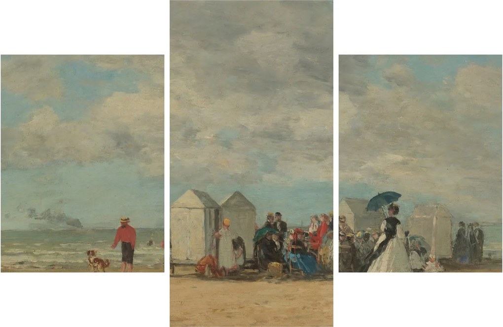 Kép - Eugène Boudin, Beach Scene, reprodukciók (90x60 cm)